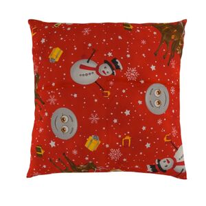 Kvalitex Vánoční povlak na polštář bavlna SNĚHULÁCI červení Rozměry povlaků na polštáře: 30x40cm