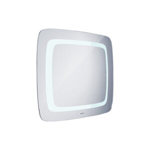 Zaoblené LED zrcadlo do koupelny 650x800mm, vypínač