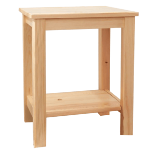 Noční stolek FOSIL, dřevo / přírodní