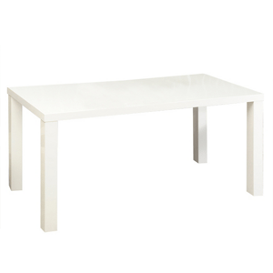 Jídelní stůl, bílá vysoký lesk HG, ASPER New TYP 1
