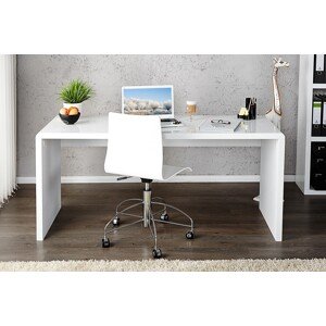 Estila Moderní designový kancelářský psací stůl Trade 120cm bílý