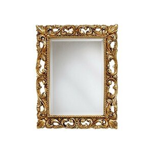 Estila Luxusní nástěnné barokní zrcadlo Emociones se zdobeným zlatým obdélníkovým rámem 95cm