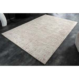 Estila Elegantní designový koberec Lana obdélníkového tvaru béžové barvy s geometrickým zdobením 230cm