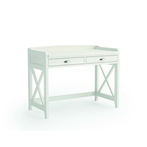 Estila Elegantní moderní kancelářský stolek Verona z masivu se dvěma šuplíky 110cm