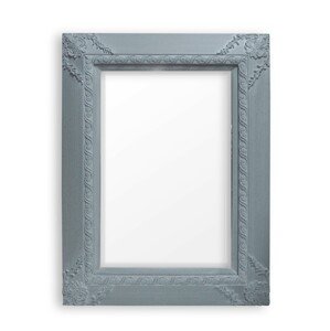Estila Stylové zrcadlo PALACE WASH azúrovo šedé 120x90cm